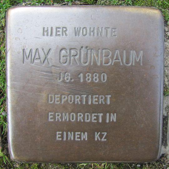 Stolperstein en memoria de Max Grünbaum