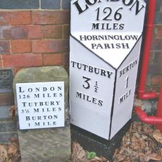 Milestone, Horninglow Road North; by Royal Oak PH, just west of bypass flover