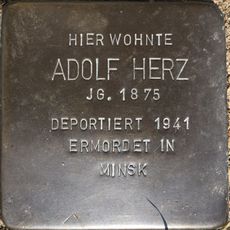 Stolperstein dedicated to Adolf Herz