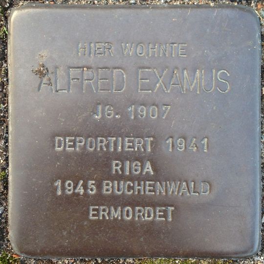 Stolperstein für Alfred Examus