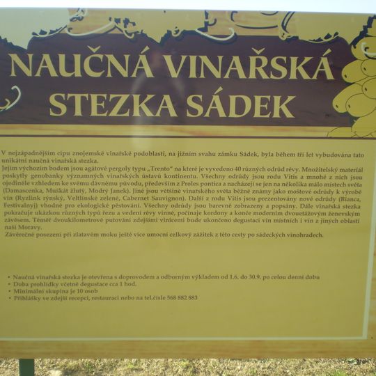 Vinařská naučná stezka Sádek