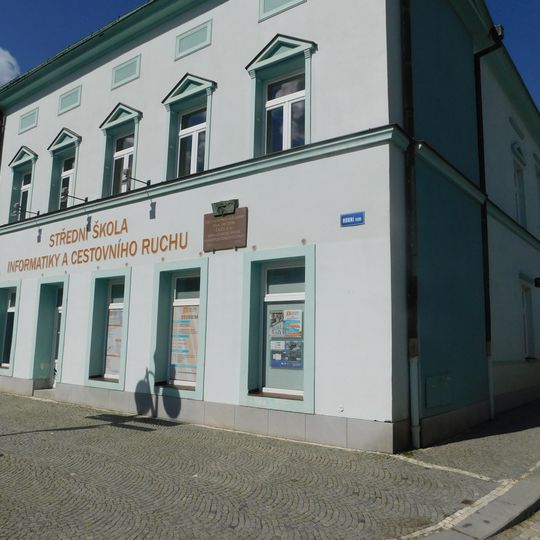 Pamětní deska dělnického spolku Školka v Humpolci