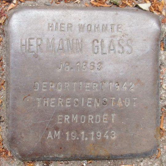 Stolperstein dedicated to Hermann Glass