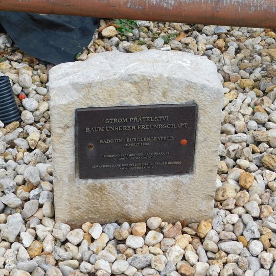 Strom přátelství - památník dohody o družebním městě v Radotíně