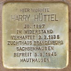 Stolperstein à la mémoire de Harry Hüttel