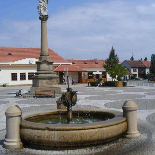 Fountain at Buchlovice square