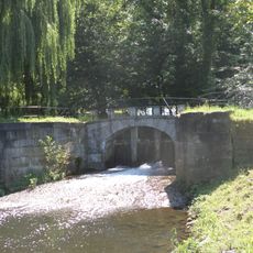 Weir with bridge Stadspark Sittard
