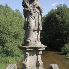 Statue of Saint John of Nepomuk on the bridge in Bělá nad Radbuzou