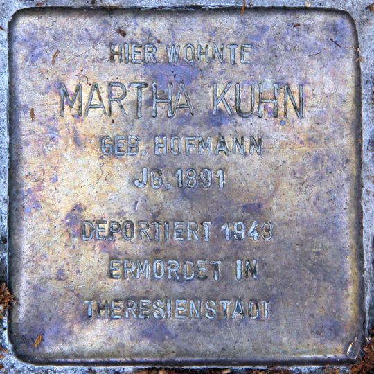 Stolperstein en memoria de Martha Kuhn