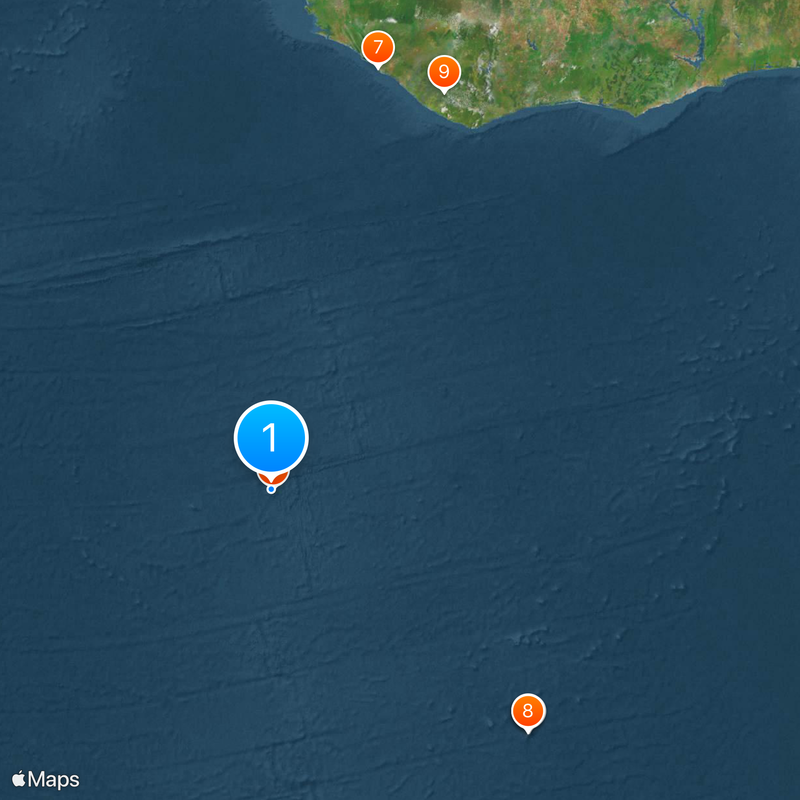 Royal Air Force Station Ascension Island Mapa