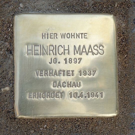 Stolperstein voor Heinrich Maaß
