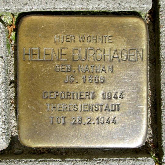Stolperstein dedicated to Helene Burghagen
