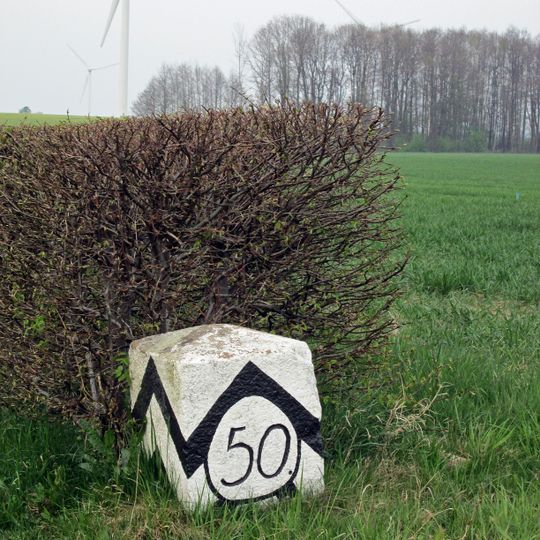 Sächsisch-Preußischer Grenzstein: Pilarpaar Nr. 50