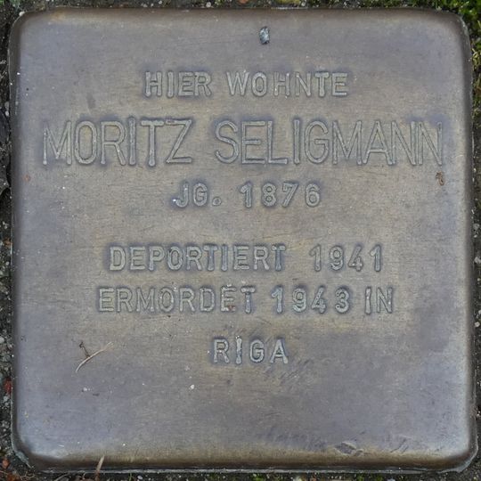 Stolperstein en memoria de Moritz Seligmann