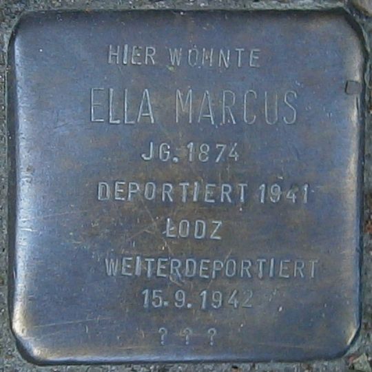 Stolperstein dedicated to Ella Marcus