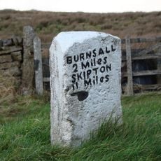 Mile Post At Junction Of B 6265 And Hartlington Raikes Road