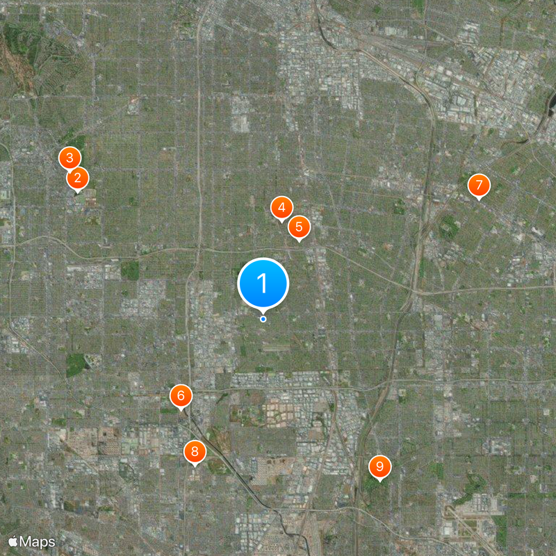 Los Angeles metropolitan area Mappa