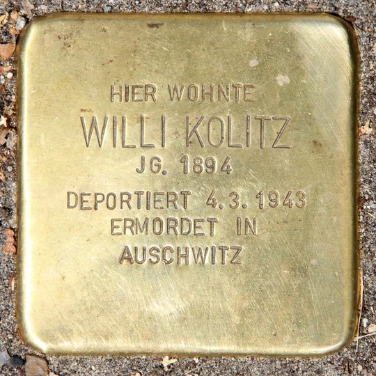 Stolperstein en memoria de Willi Kolitz
