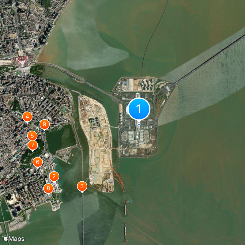 Zhuhai-Macao Boundary Crossing Facilities of the Hong Kong-Zhuhai-Macao Bridge Map