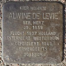 Stolperstein à la mémoire d’Alwine de Levie