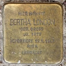 Stolperstein dedicated to Bertha London