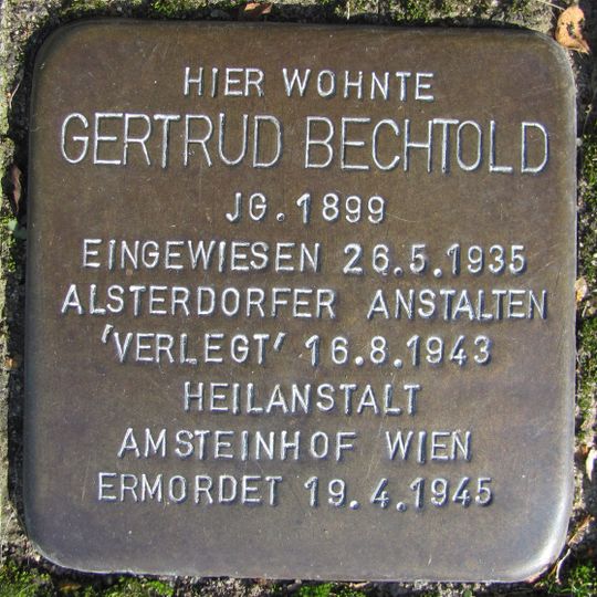 Stolperstein em memória de Gertrud Bechtold