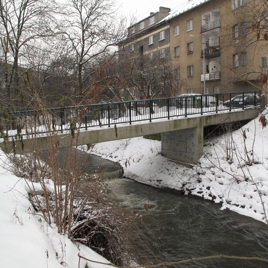 Bridge over the Rokytka at U libeňského pivovaru street