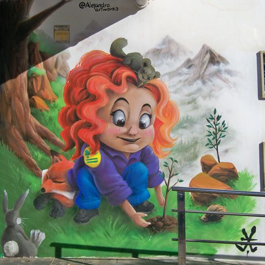 Mural que visibiliza uno de los objetivos de desarrollo sostenible: Vida de ecosistemas terrestres. Constituyó la participación del artista en el II Concurso de Arte Urbano: En movimiento por tu barrio 2022, donde obtuvo el segundo premio.