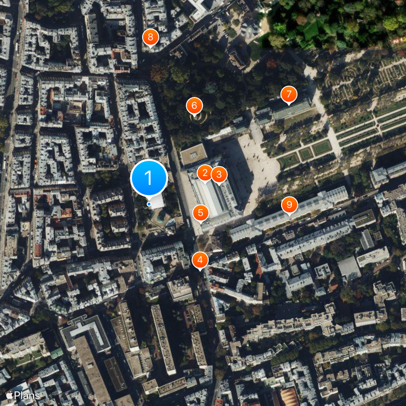 Wielki Meczet w Paryżu Mapa