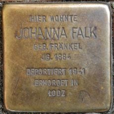 Stolperstein en memoria de Johanna Falk