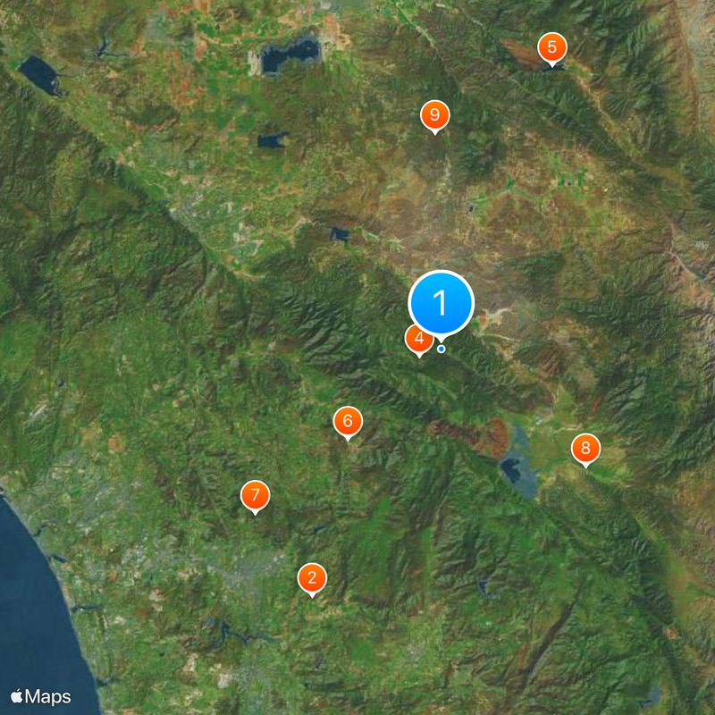 Palomar Mountain Mappa