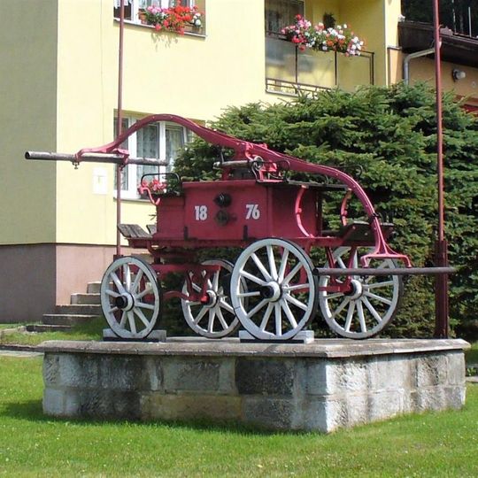 Historická hasičská stříkačka v Petrovicích