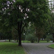 Park in palace complex in Olszanica