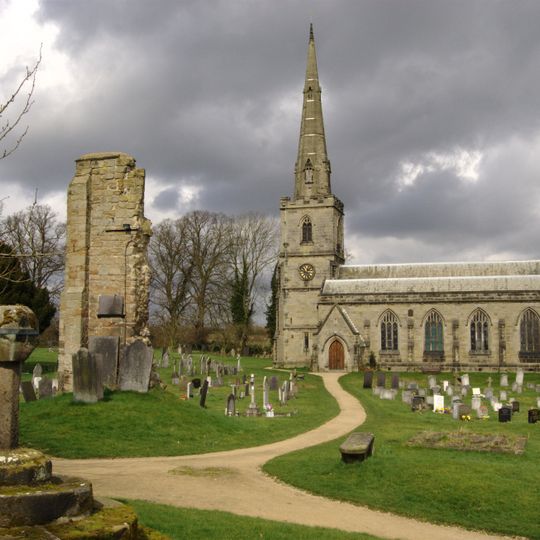 Medieval church and cross 45m south of  St George&#39;s Church