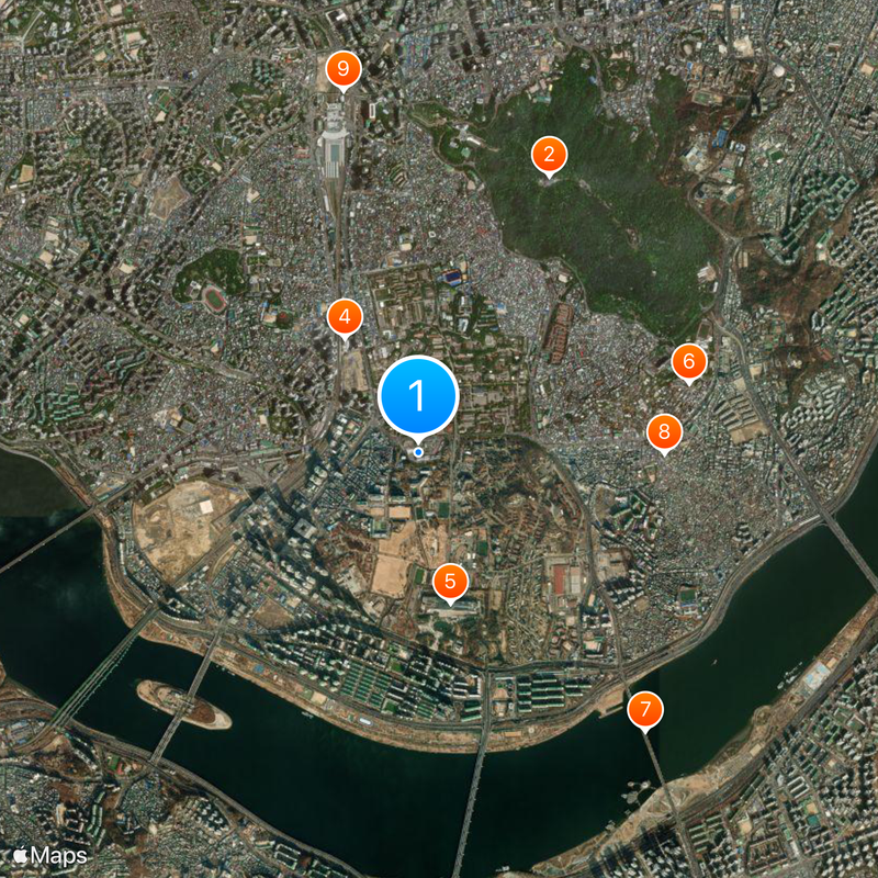 President of South Korea Map