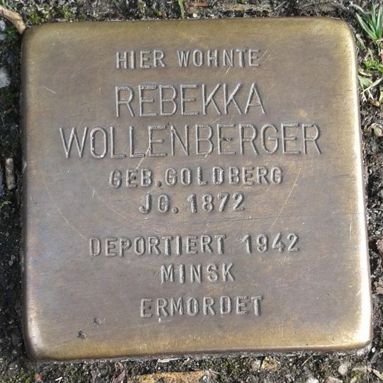 Stolperstein en memoria de Rebekka Wollenberger