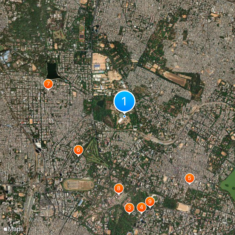 Bengaluru Palace Map