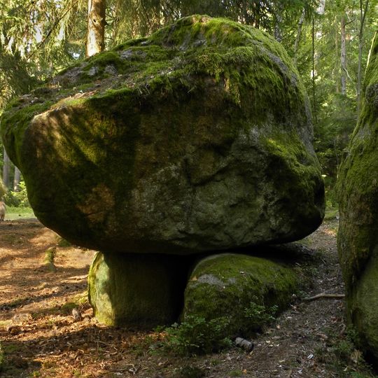 Rocking stone in Kirchenwald forest