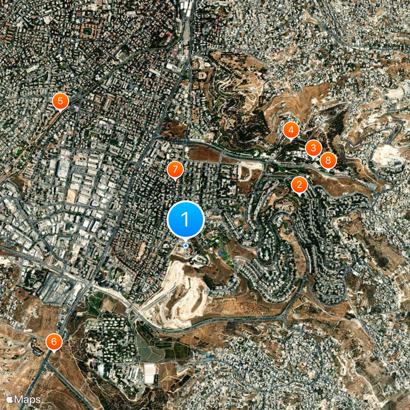 Embassy of the United States, Jerusalem Map