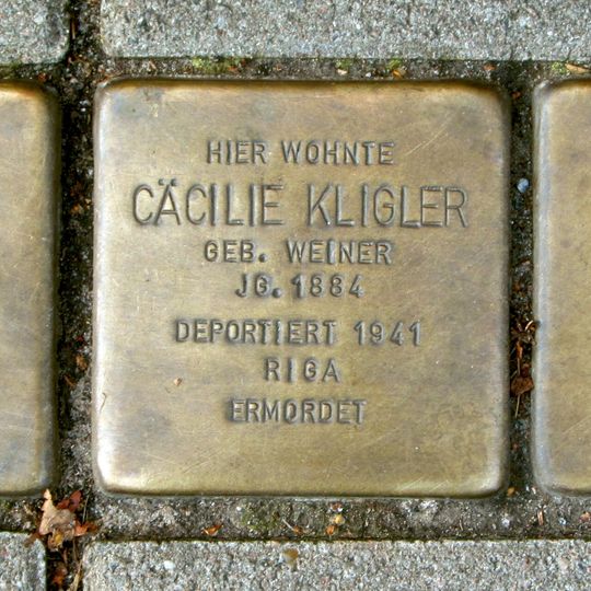 Stolperstein dedicated to Cäcilie Kligler
