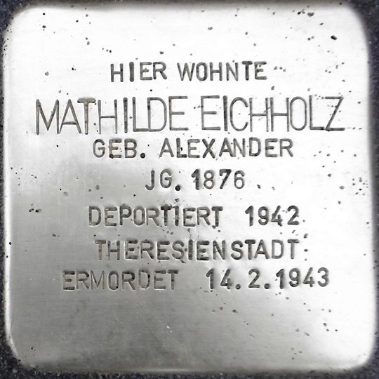 Stolperstein für Mathilde Eichholz