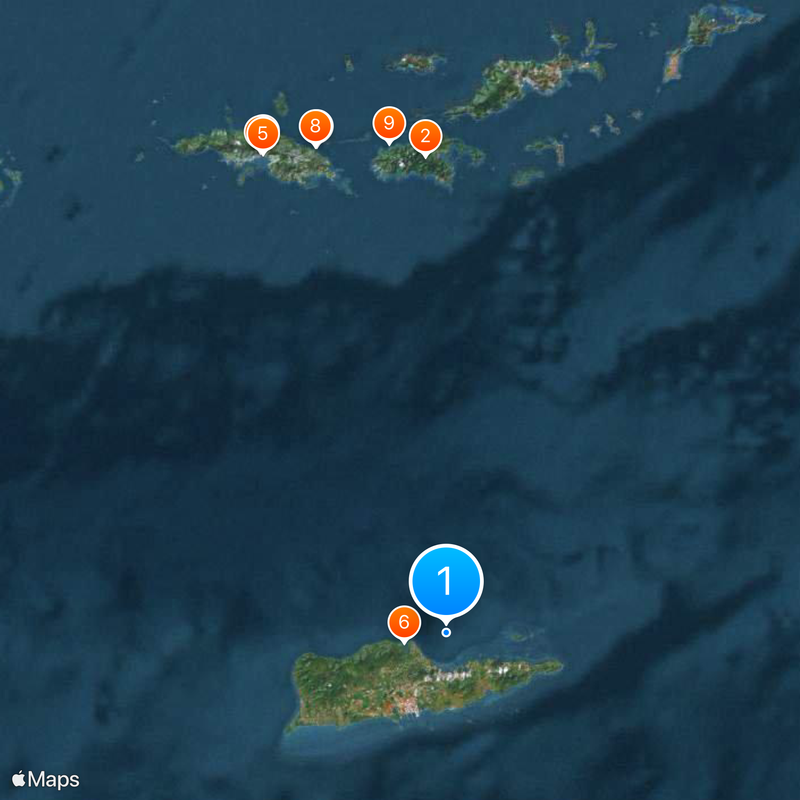 Amerikanische Jungferninseln Karte