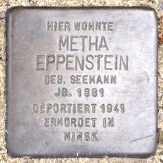 Stolperstein dedicated to Metha Eppenstein