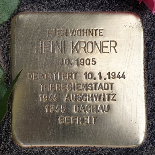 Stolperstein dedicated to Heini Kroner