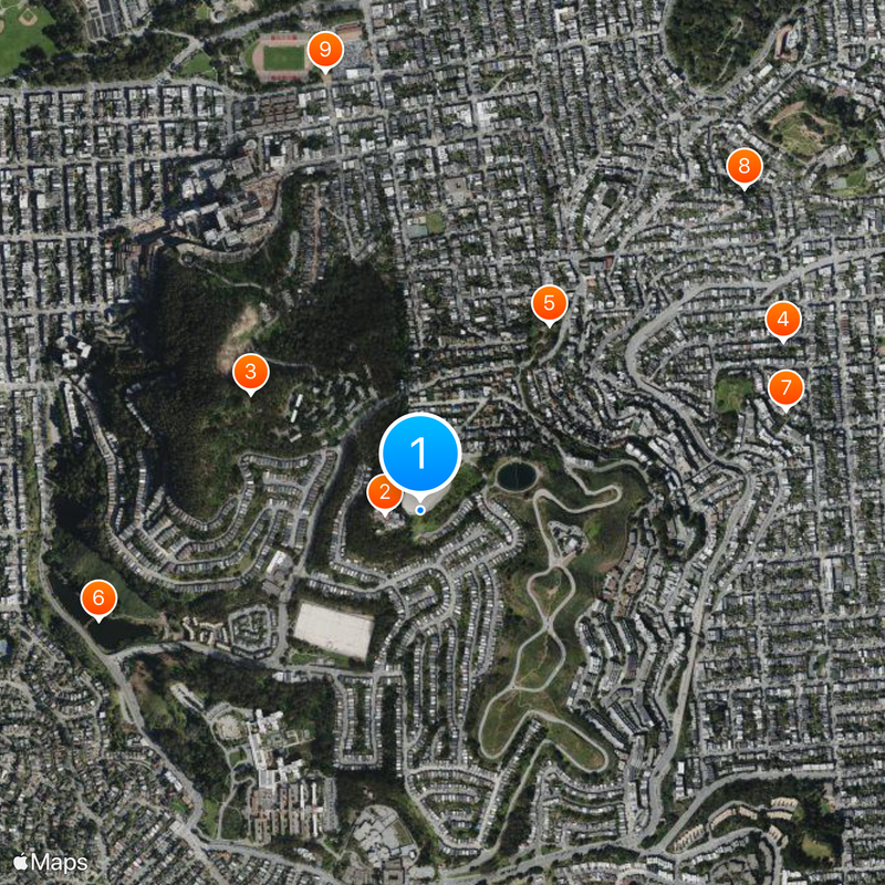 KRON-TV Map