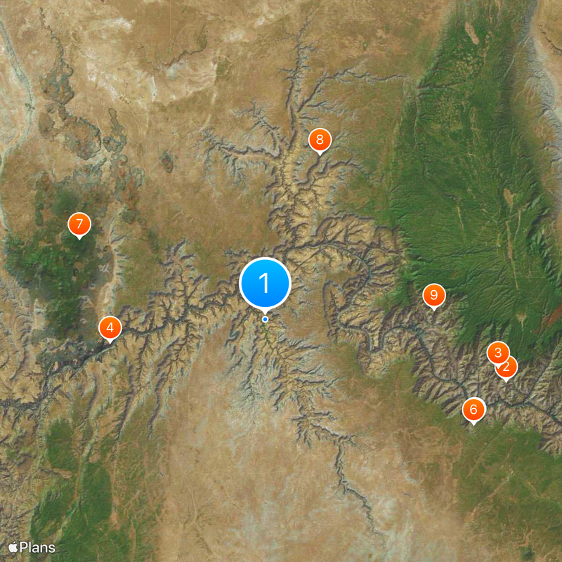 Wodospad Havasu Mapa