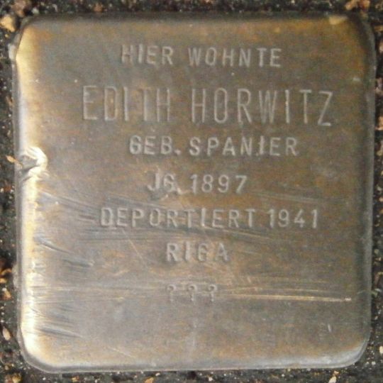Stolperstein em memória de Edith Horwitz
