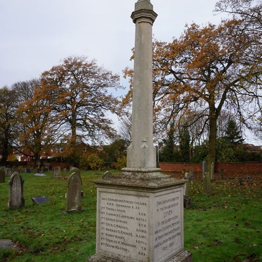 Leven War Memorial in the Churchyard of Holy Trinity Church