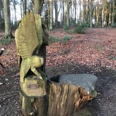 Carved bench sculpture