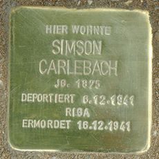 Stolperstein en memoria de Simson Carlebach